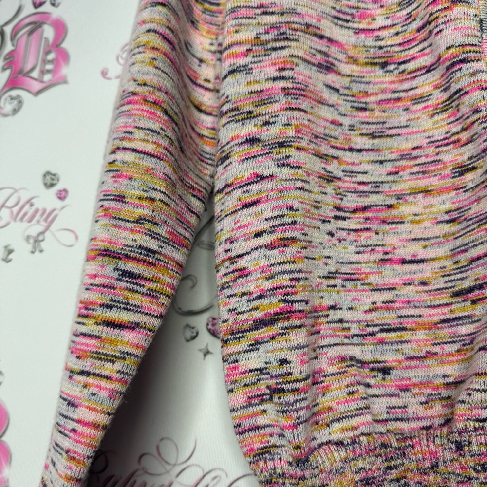 Greylin cardigan heathered rainbow 🌈 button up sweater pink soft stretchy BNWT - Picture 5 of 10